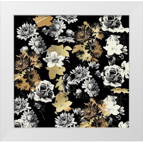 MidnightFlora 1 White Modern Wood Framed Art Print by Allen, Candace