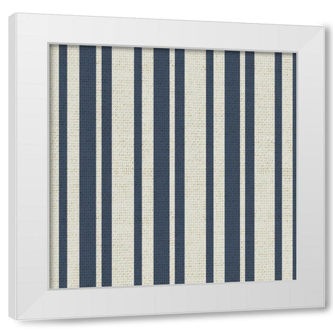 Nautical Navy Stripe 1 White Modern Wood Framed Art Print by Allen, Candace