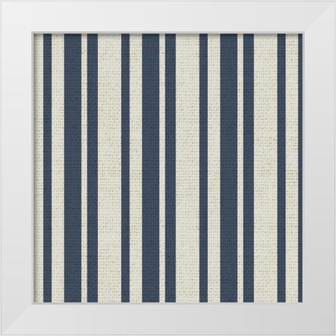 Nautical Navy Stripe 1 White Modern Wood Framed Art Print by Allen, Candace