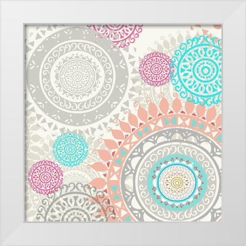 Bright Boho Spin 2 White Modern Wood Framed Art Print by Allen, Candace