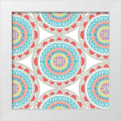 Boho Bright Mandala 2 White Modern Wood Framed Art Print by Allen, Candace