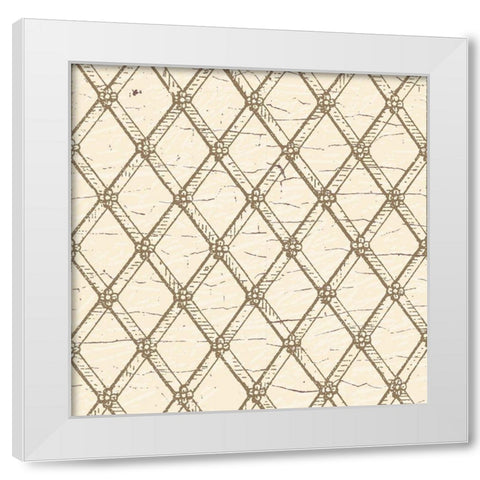 English Vintage Trellis 2 White Modern Wood Framed Art Print by Allen, Candace