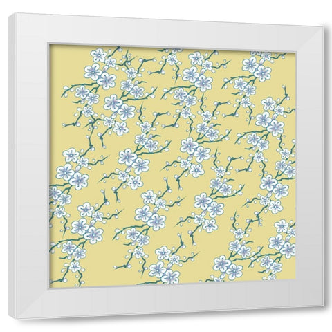 Kimono Quilt Asia 1 White Modern Wood Framed Art Print by Allen, Candace