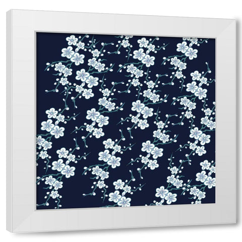 Kimono Quilt Asia 2 White Modern Wood Framed Art Print by Allen, Candace