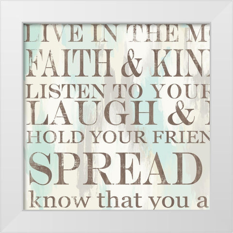 Live Inspire 1 White Modern Wood Framed Art Print by Allen, Candace