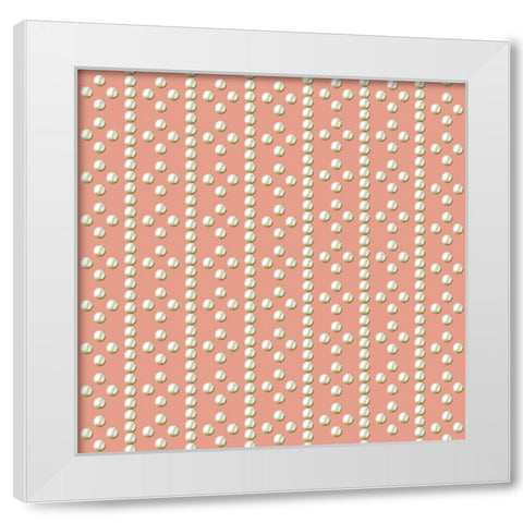 Geo Gem Pearls 1 White Modern Wood Framed Art Print by Allen, Candace