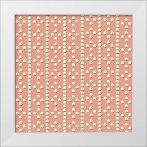 Geo Gem Pearls 1 White Modern Wood Framed Art Print by Allen, Candace