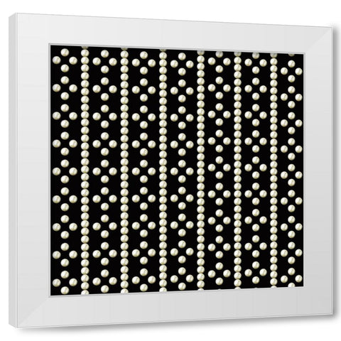 Geo Gem Pearls 2 White Modern Wood Framed Art Print by Allen, Candace