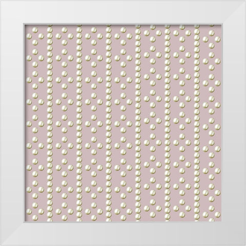 Geo Gem Pearls 3 White Modern Wood Framed Art Print by Allen, Candace