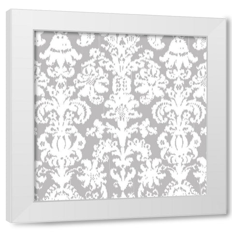 Gem Ikat 1 White Modern Wood Framed Art Print by Allen, Candace