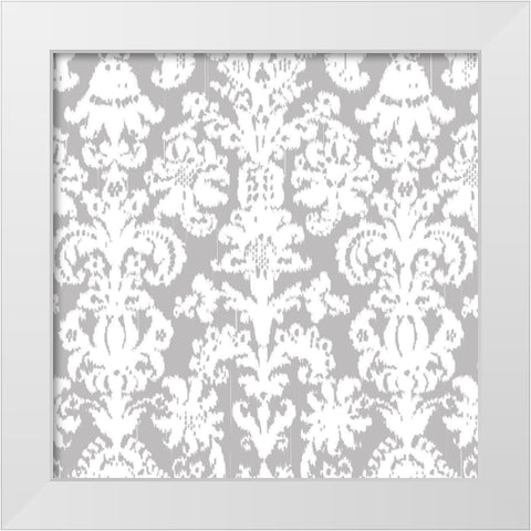 Gem Ikat 1 White Modern Wood Framed Art Print by Allen, Candace