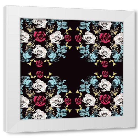 Fleur Medallion White Modern Wood Framed Art Print by Allen, Candace