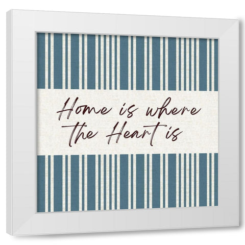 Home is Where White Modern Wood Framed Art Print by Lula Bijoux and Company