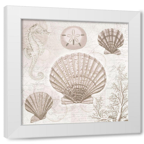 Soft Collage 2 White Modern Wood Framed Art Print by Lula Bijoux and Company