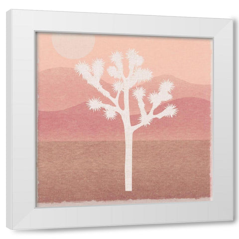 Joshua Tree White Modern Wood Framed Art Print by Lula Bijoux And Company
