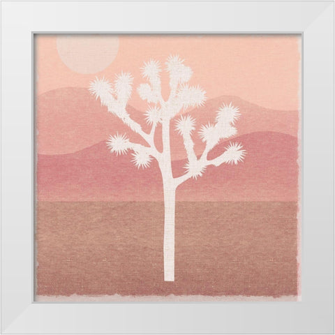 Joshua Tree White Modern Wood Framed Art Print by Lula Bijoux And Company