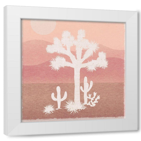 Joshua Tree 2 White Modern Wood Framed Art Print by Lula Bijoux And Company