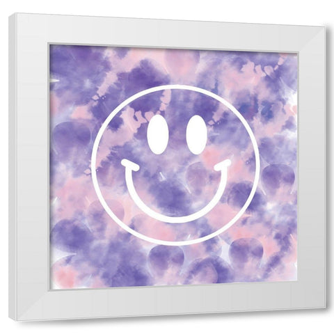 Happy Face White Modern Wood Framed Art Print by Lula Bijoux and Company