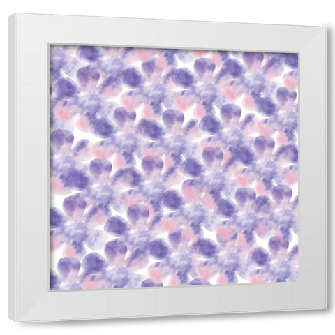 Flower Patterns White Modern Wood Framed Art Print by Lula Bijoux and Company