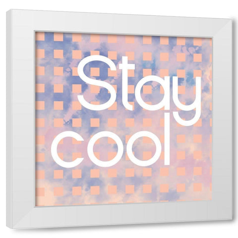 Squares White Modern Wood Framed Art Print by Lula Bijoux and Company