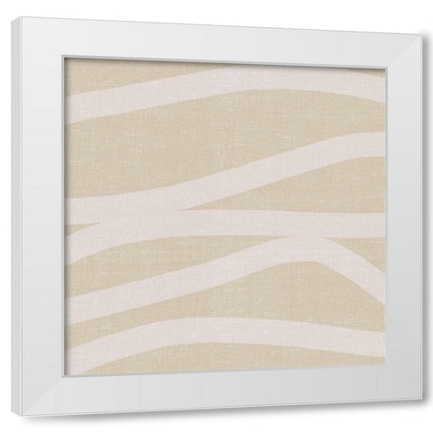 Geometrics White Modern Wood Framed Art Print by Lula Bijoux and Company