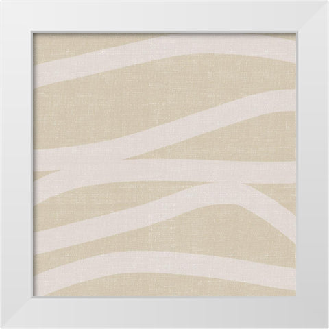 Geometrics White Modern Wood Framed Art Print by Lula Bijoux and Company