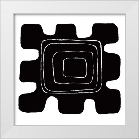 BW Minimalist 3 White Modern Wood Framed Art Print by Lula Bijoux And Company