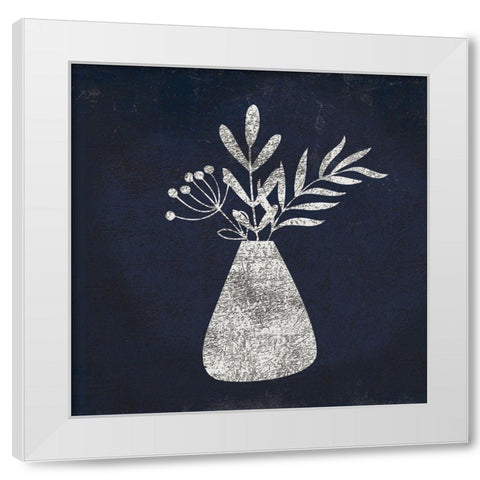 Vase White Modern Wood Framed Art Print by Lula Bijoux And Company
