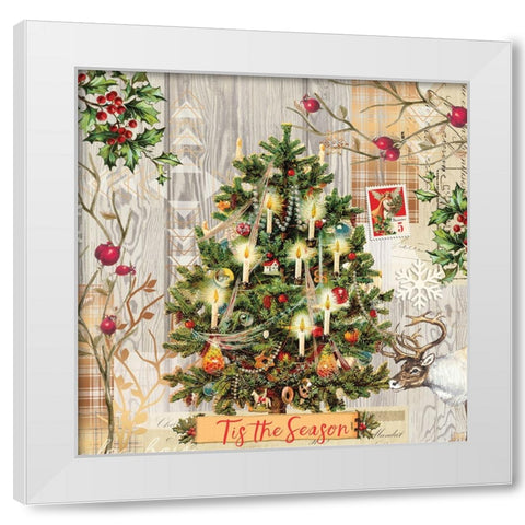 Holiday Tree 2 White Modern Wood Framed Art Print by Lula Bijoux And Company