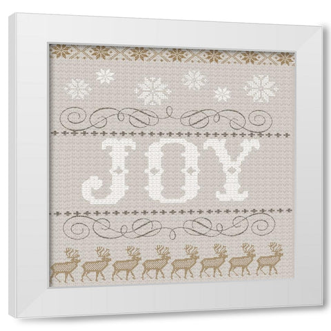 Winter Knits 1 White Modern Wood Framed Art Print by Lula Bijoux And Company