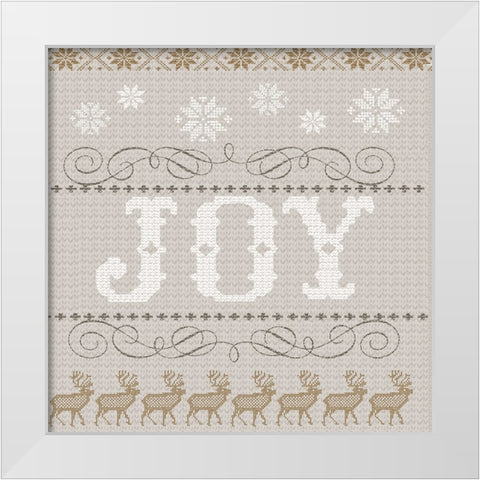Winter Knits 1 White Modern Wood Framed Art Print by Lula Bijoux And Company