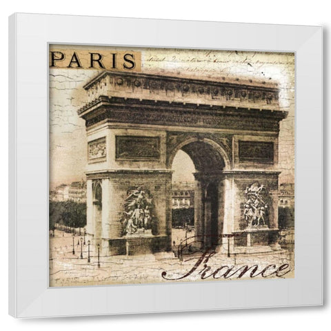 LArc White Modern Wood Framed Art Print by Lula Bijoux and Company