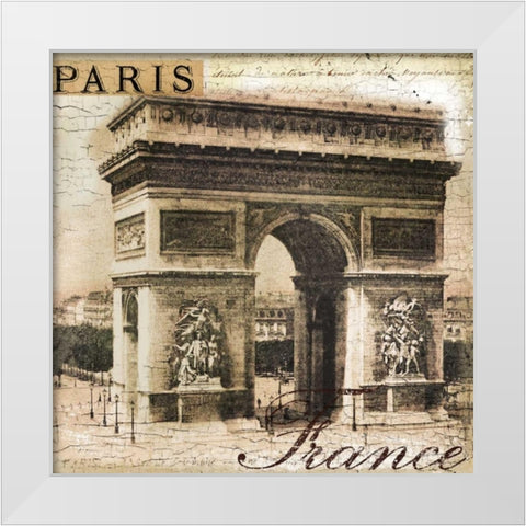 LArc White Modern Wood Framed Art Print by Lula Bijoux and Company