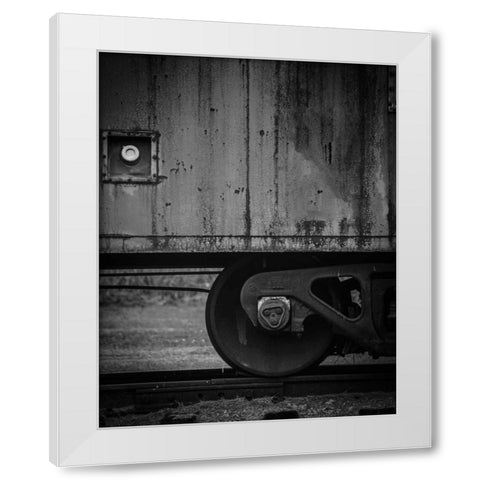 Side Train White Modern Wood Framed Art Print by Taylor, Glenn
