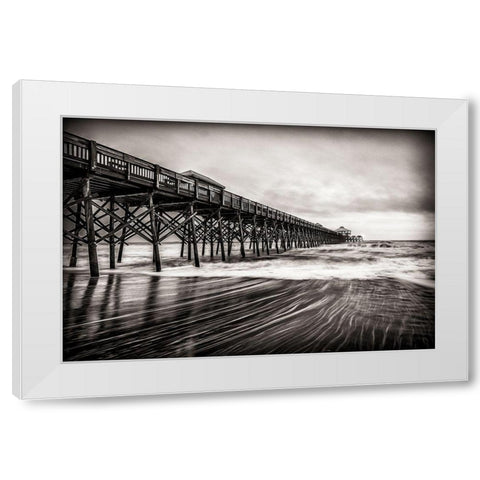 Rushing Tide White Modern Wood Framed Art Print by Taylor, Glenn