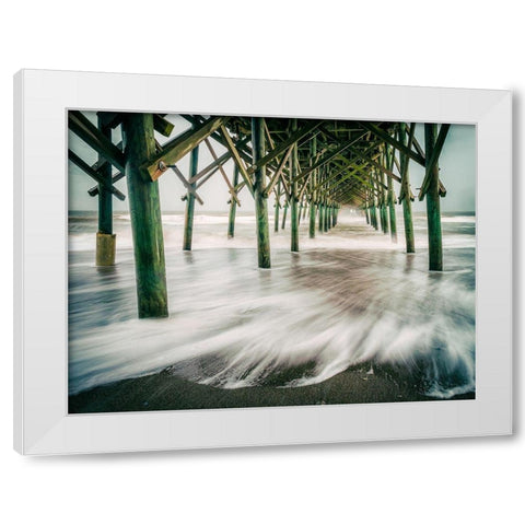 The Rushing Tide 2 White Modern Wood Framed Art Print by Taylor, Glenn