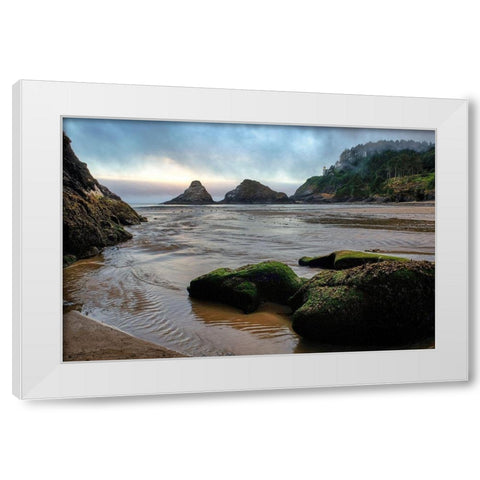 Secret Escape White Modern Wood Framed Art Print by Taylor, Glenn