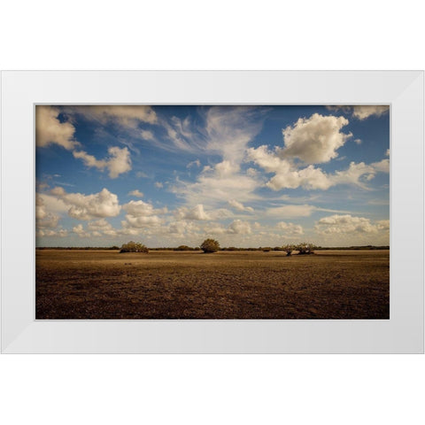 Lonely Earth White Modern Wood Framed Art Print by Taylor, Glenn