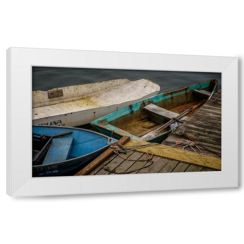 Forgotten Dingys White Modern Wood Framed Art Print by Taylor, Glenn