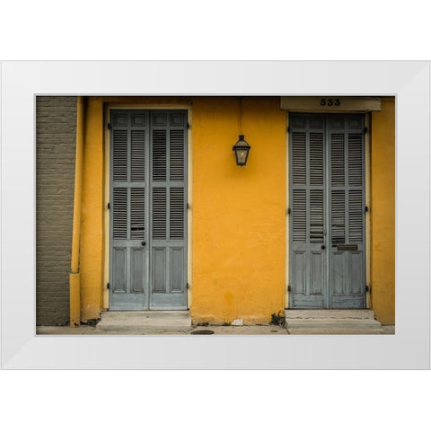 Yellow Entrance White Modern Wood Framed Art Print by Taylor, Glenn