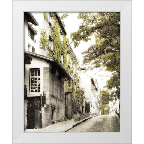 Montmartre White Modern Wood Framed Art Print by Poinski, Dianne