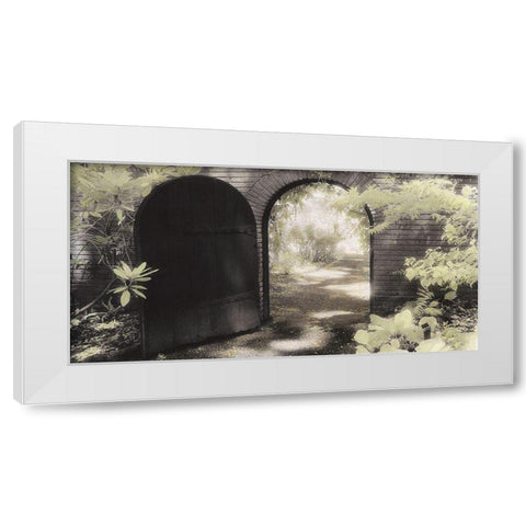 Garden Gate White Modern Wood Framed Art Print by Poinski, Dianne