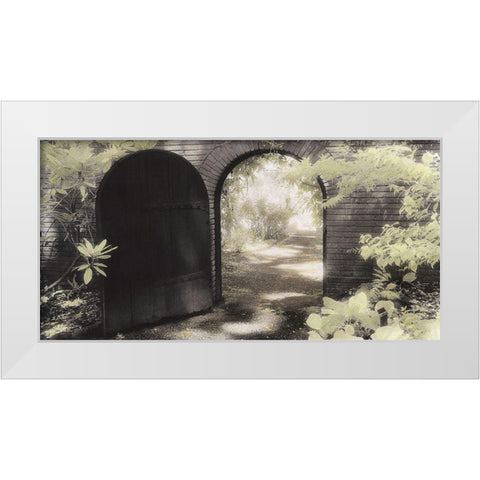 Garden Gate White Modern Wood Framed Art Print by Poinski, Dianne