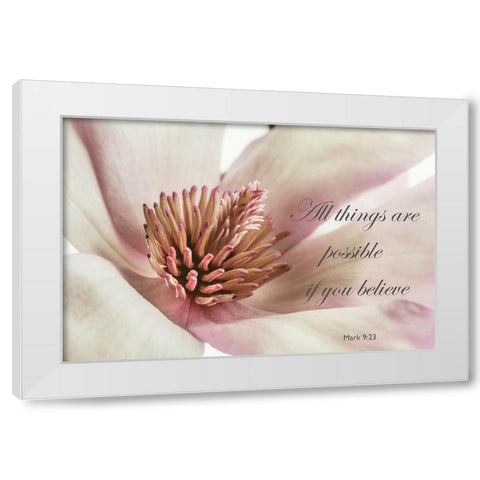 All Things Magnolia White Modern Wood Framed Art Print by Poinski, Dianne