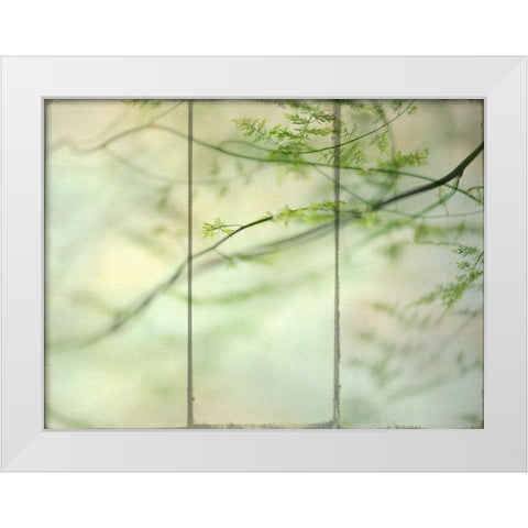 Delicate Light White Modern Wood Framed Art Print by Poinski, Dianne