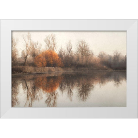 Fire Fall 2 White Modern Wood Framed Art Print by Poinski, Dianne