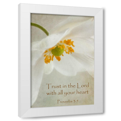 Spring Bonnet Trust White Modern Wood Framed Art Print by Poinski, Dianne