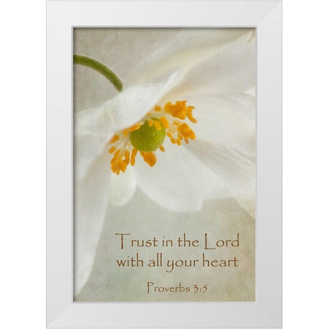 Spring Bonnet Trust White Modern Wood Framed Art Print by Poinski, Dianne