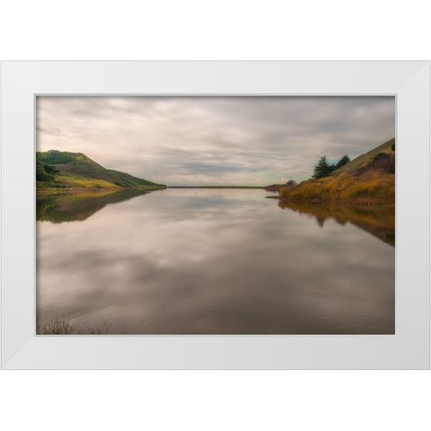 The Lake View 3 White Modern Wood Framed Art Print by Poinski, Dianne