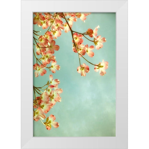 Pink Petals 3 White Modern Wood Framed Art Print by Poinski, Dianne